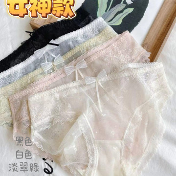 A010-法式睫毛蕾絲款內褲 $188
