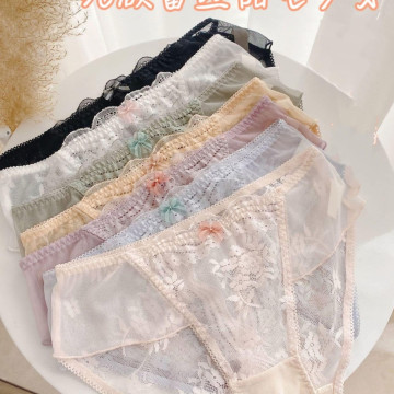 A015-日系高透原創花邊清純可愛少女感內褲 $188