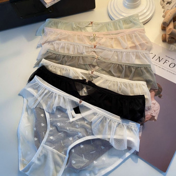 B003- 蕾絲仙女波浪裙邊中腰內褲  $188